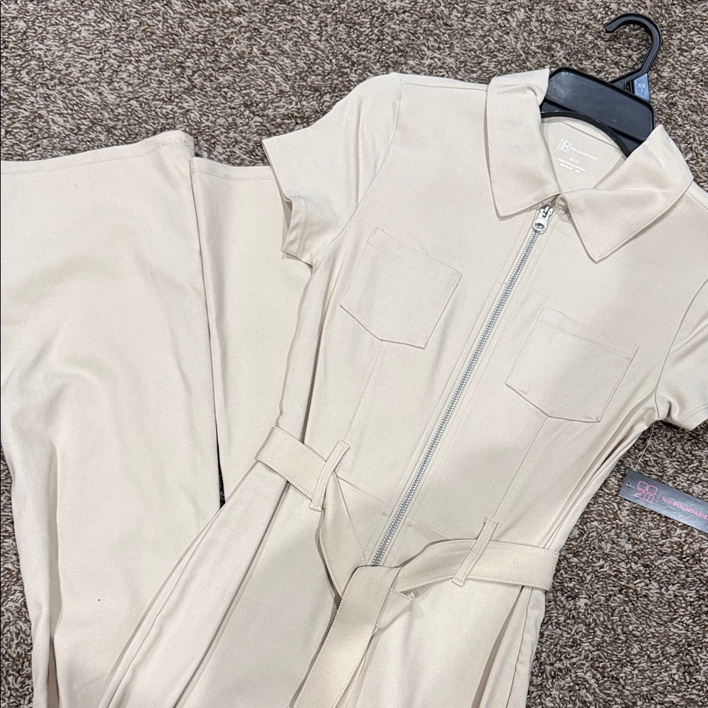 Cream Jumpsuit
